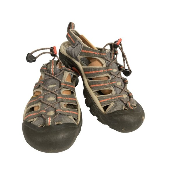 Keen Women's Size 8.5 Gray Orange  Water-Resistant Newport H2 Closed-Toe Sandals - Picture 1 of 7